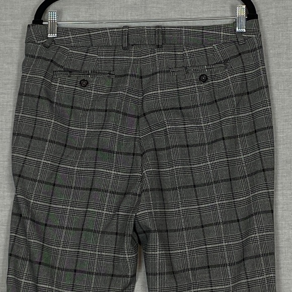 Ellen Tracy Dress Pants Sz 10 Gray Plaid Straight Leg - Picture 5 of 11